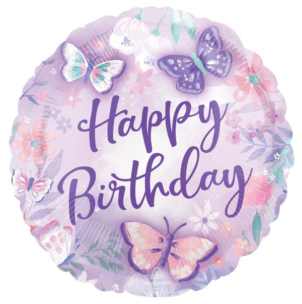 18" FLUTTER HAPPY BIRTHDAY