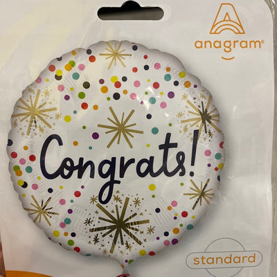 18" CONGRATS CONFETTI SPRINKLE