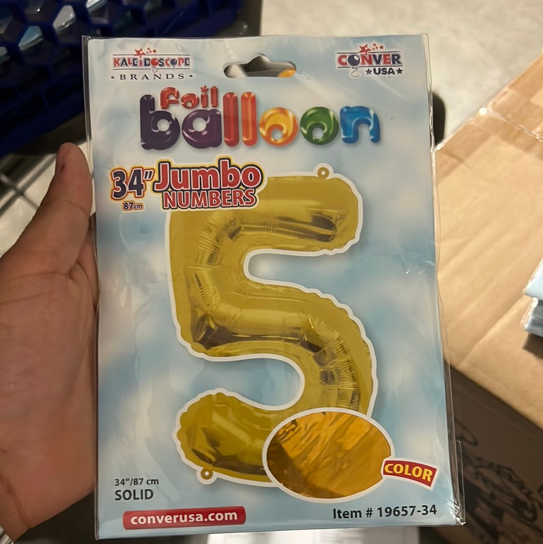 Globo Jumbo “#5” GoldShape