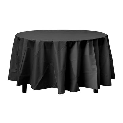 Plastic Table Cover black Round 84