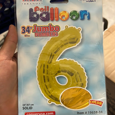 Globo Jumbo “#6” GoldShape