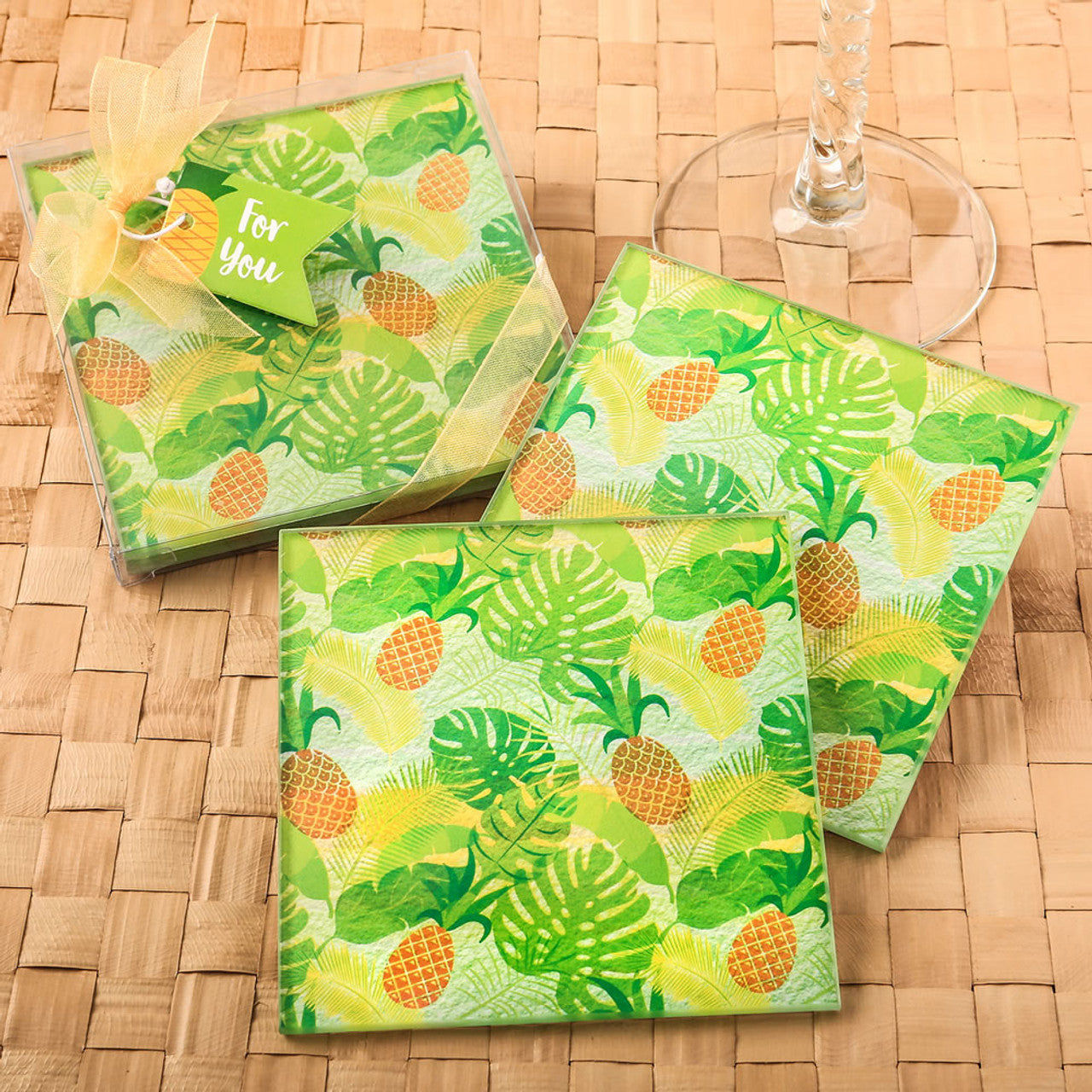 Porta Vasos Piña Glass Coaster