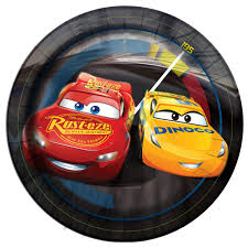 Cars 7" Plates 8ct