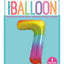 Large Shape 7 RAINBOW Balloon
