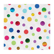 Rainbow Foil Beverage Napkins (x16u)