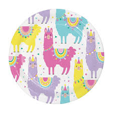 Llama Party Plates 7" (x8u)