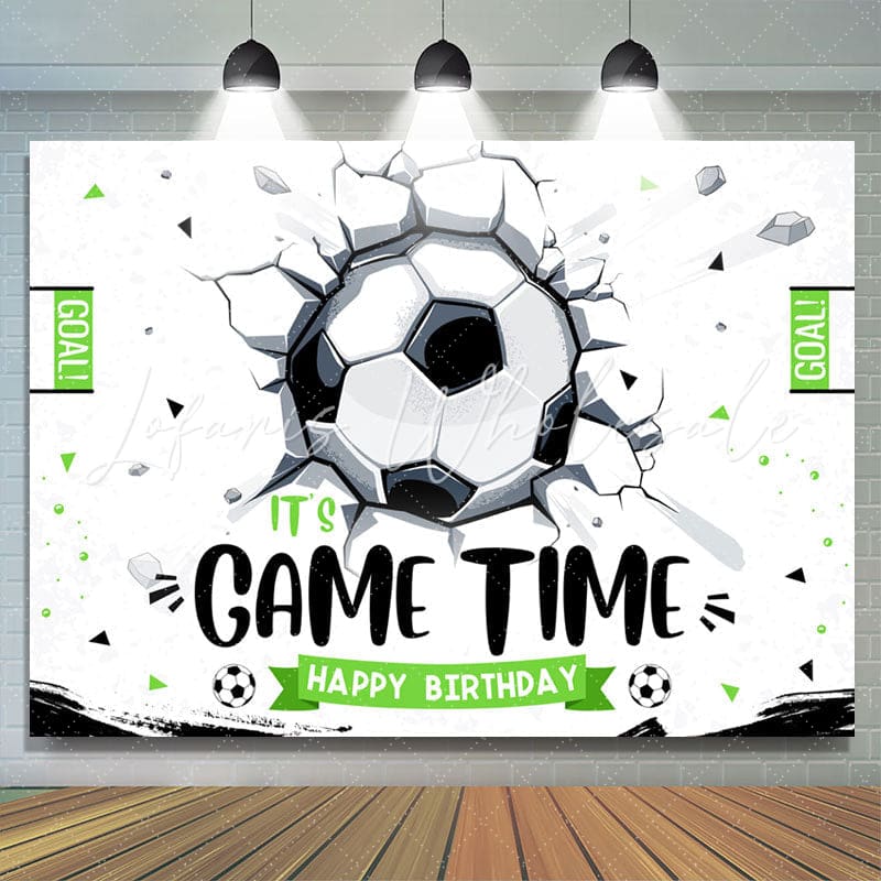 Backdrop Its Game Time Soccer Sports