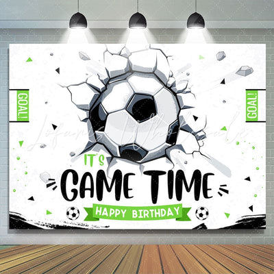Backdrop Its Game Time Soccer Sports