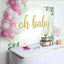 Eucalyptus Greenery and Gold Glitter Oh Baby Shower Backdrop (x1u)