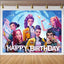 Kpop Demon Hunters Girls Happy Birthday Backdrop (x1u)