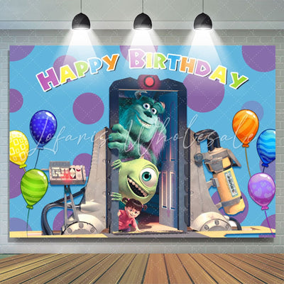 Monsters Inc Happy Birthday Backdrop (x1u)