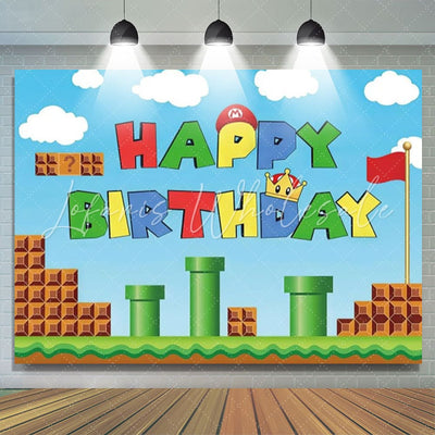 Super Mario Happy Birthday Backdrop (x1u)