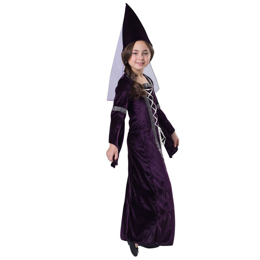 Purple Medieval Princess Kids Girl Costume