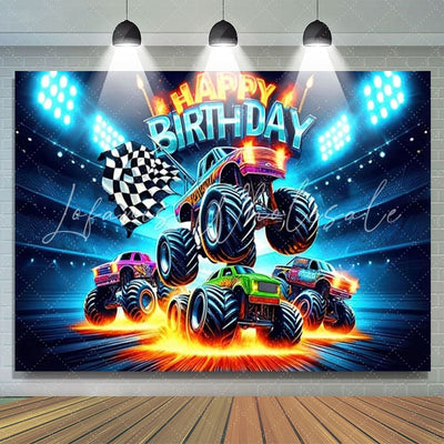 Backdrop Monster Truck Birthday