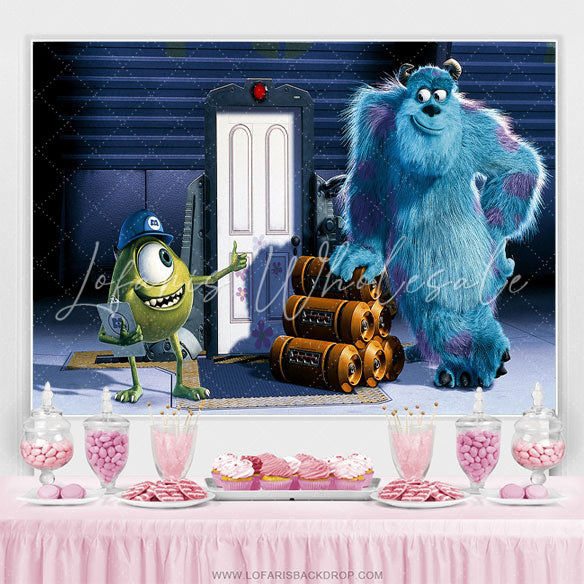 Monsters Inc Friend Workers Birthday Party Backdrop (x1u)
