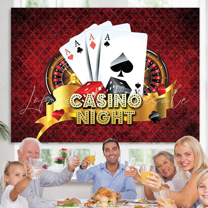 Casino Night Jackpot Birthday Party Backdrop (x1u)