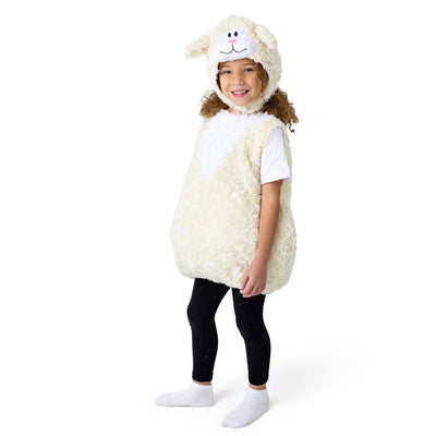 Beige Lamb Plush Romper & Hood Costume Set - T2