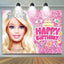 Barbie Pink Happy Birthday Backdrop