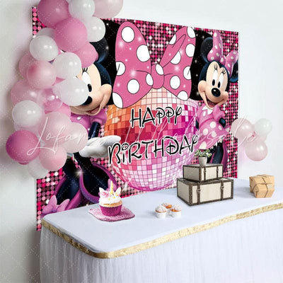Backdrop Minnie Mouse Princess Pink