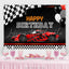 Racing Car Black Happy Birthday Backdrop