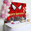 Spiderman Red Spider Web and City Happy Birthday Backdrop (x1u)