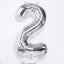 Number #2 Supershape Balloon 34" Silver