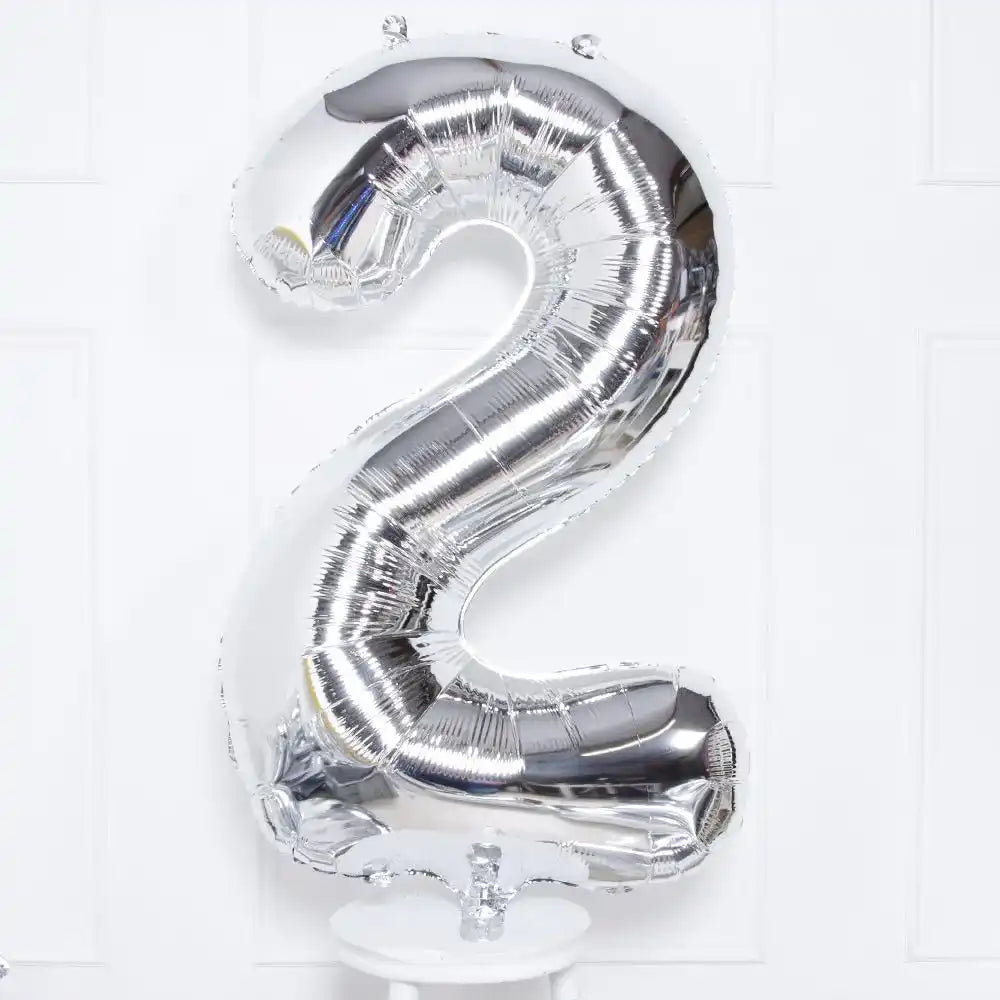Number #2 Supershape Balloon 34" Silver