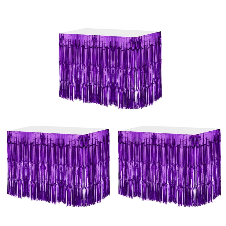 Tinsel Table Skirt-Purple