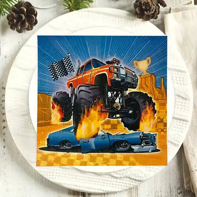 Monster Truck Birthday Decoration - Servilleta (x1u)
