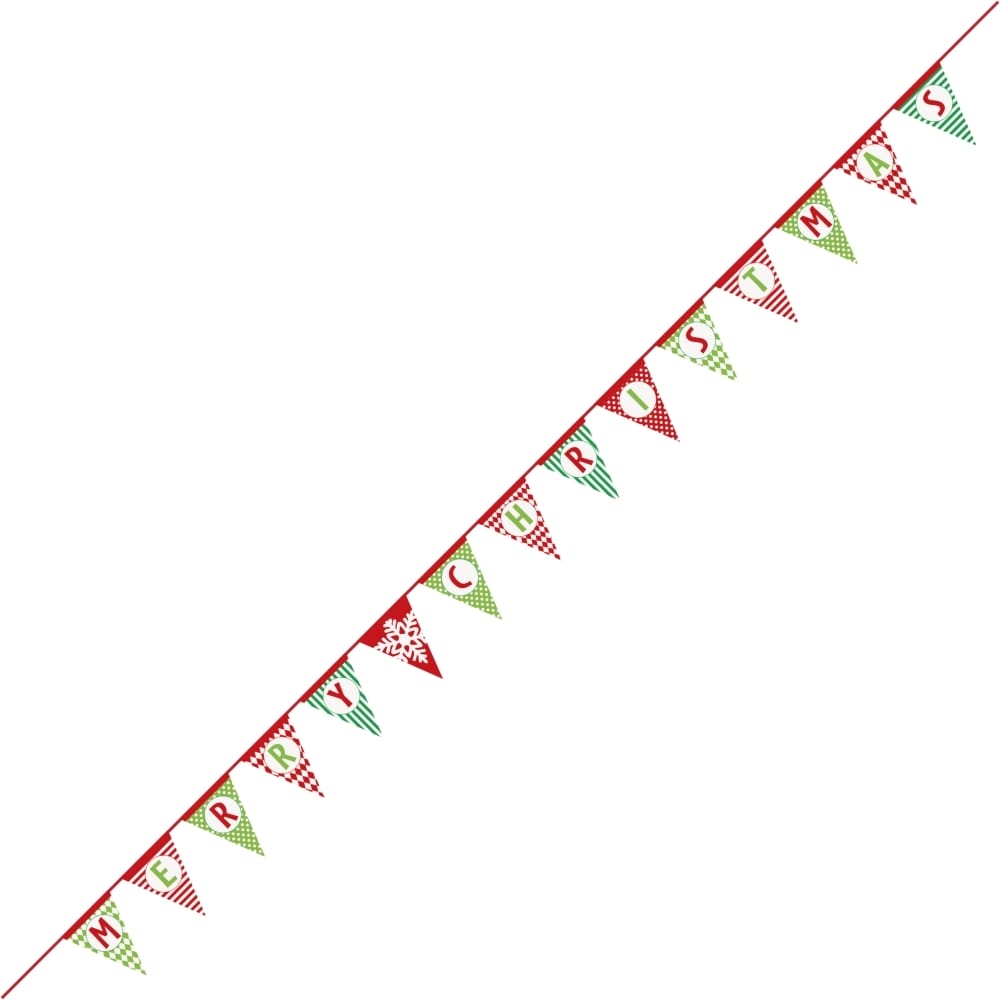 Xmas Pattern Flag Banner 14ft