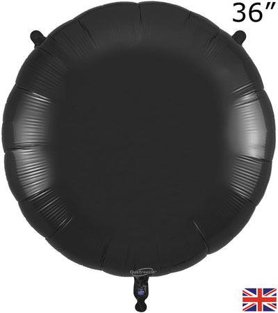 Brand Black Round Foil Balloon 36" Giant