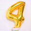 Number #4 Supershape Balloon 34" Gold