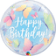Bubble Balloon 22" Birthday Soft Butterfly (Qualatex)