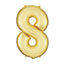 Number Solar Gold Foil Balloon 34"