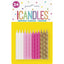 Pink, White & Gold Spiral Candles 24pcs
