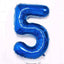 Number #5 Supershape Balloon 34" Royal Blue