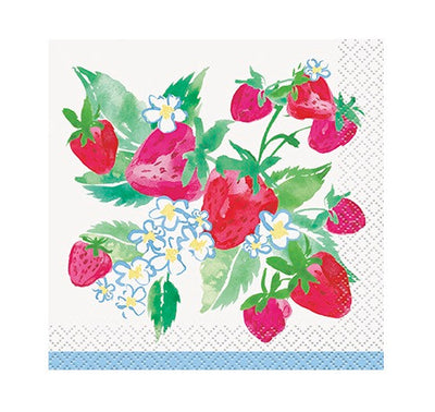 Sweet Strawberry Napkins 16pcs