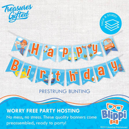 Blippi Birthday Banner - Blippi Party Supplies