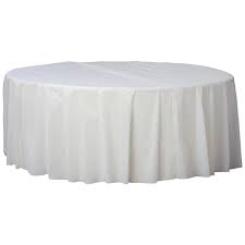 Tablecover Round Plastic White