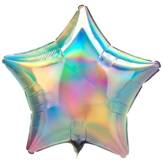 Star Holographic Pastel Stardust Foil Balloon 19"