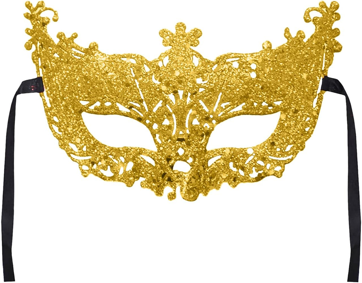 Antifaz Dorado con Brillo