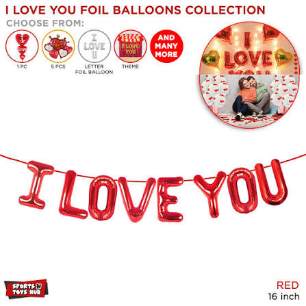 I Love You Banner Foil Balloons