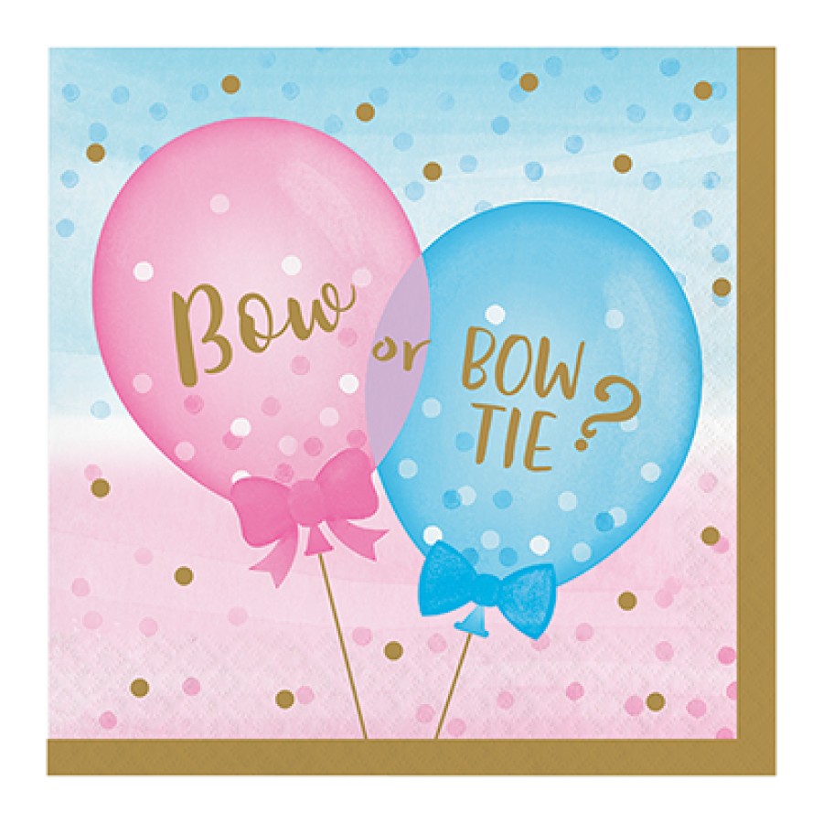 GENDER REVEAL BALLOONS Napkins 16pcs