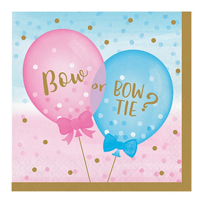GENDER REVEAL BALLOONS Napkins 16pcs