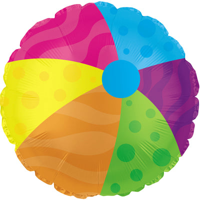 Beach ball Mylar Balloon 18"