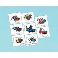 Justice League Tattoos 8pcs
