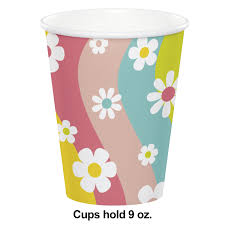 Flower Power Cup 9oz 8pcs