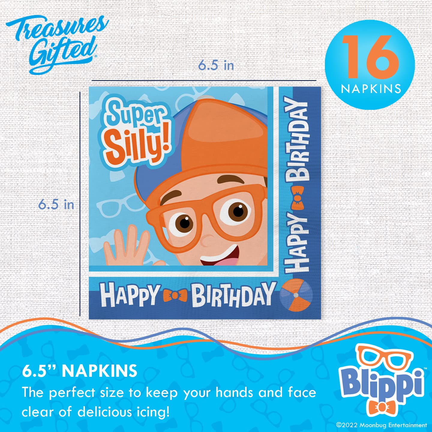 Blippi Napkins - 16pk - Blippi Party Supplies