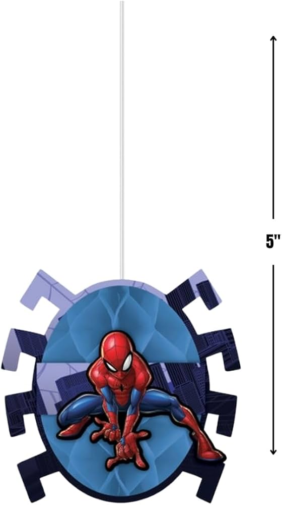 Spiderman Webbed Wonder Honeycomb Decorations 3pcs