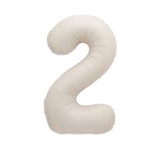 Number Foil Balloons 34" Matte Creamy Latte